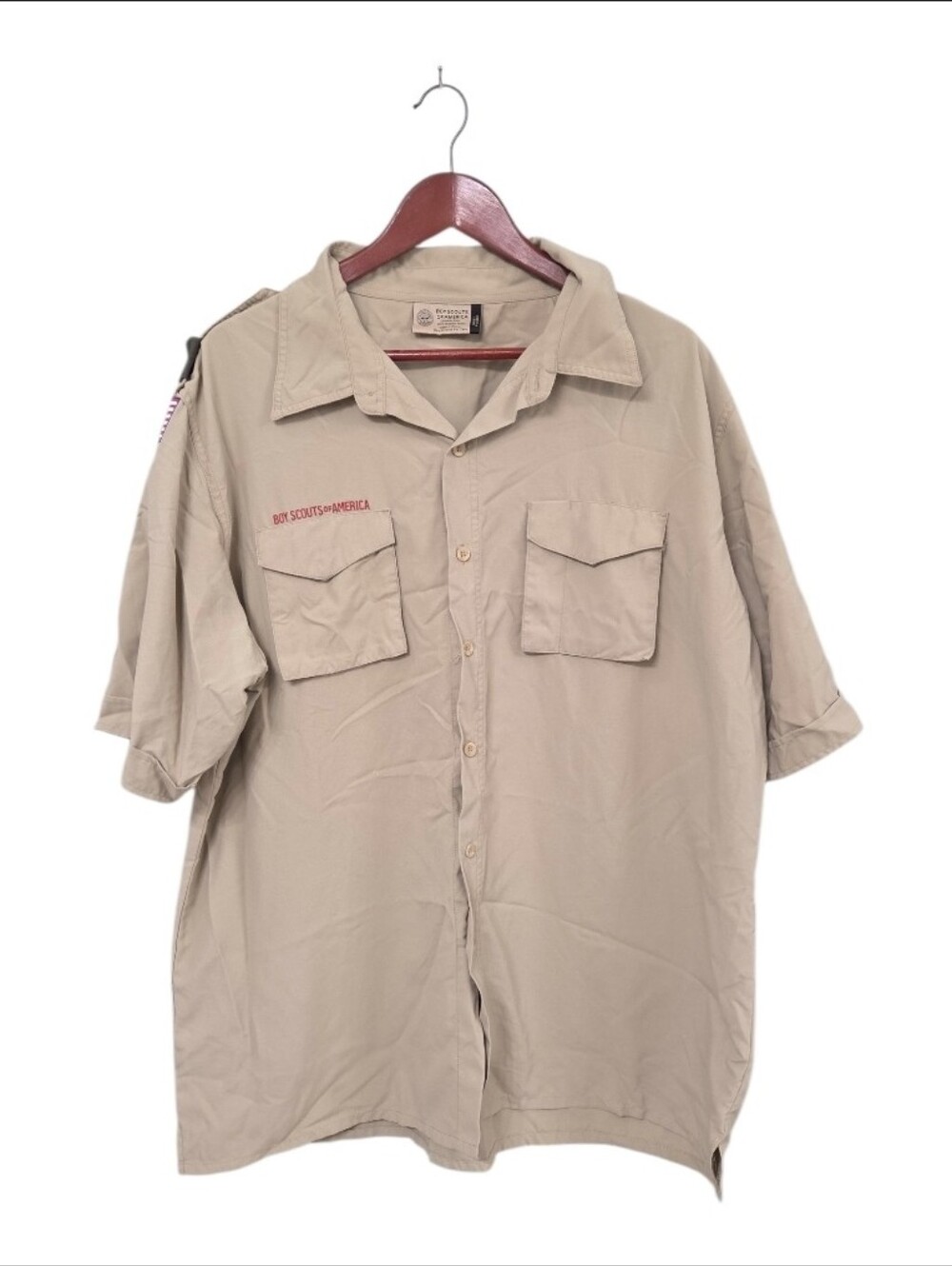Boy Scouts of America short-sleeve khaki uniform shirt Mens Size X Large Outdoor